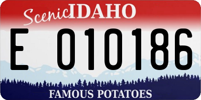 ID license plate E010186