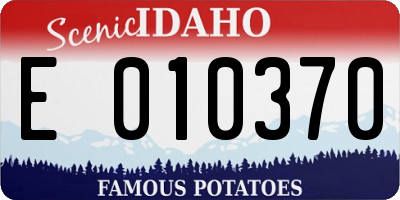 ID license plate E010370