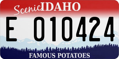 ID license plate E010424