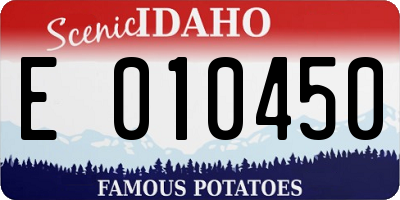 ID license plate E010450