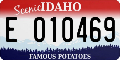 ID license plate E010469
