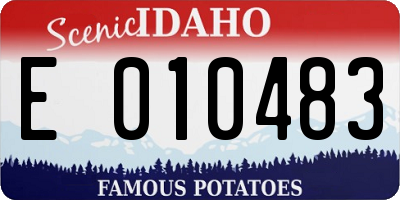 ID license plate E010483