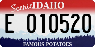 ID license plate E010520