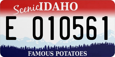 ID license plate E010561