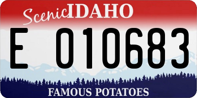 ID license plate E010683