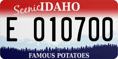 ID license plate E010700
