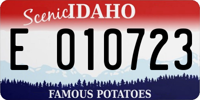 ID license plate E010723