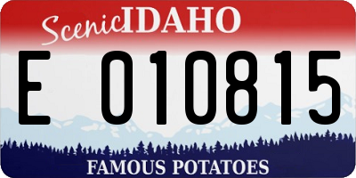 ID license plate E010815