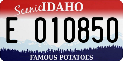 ID license plate E010850