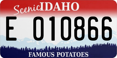 ID license plate E010866
