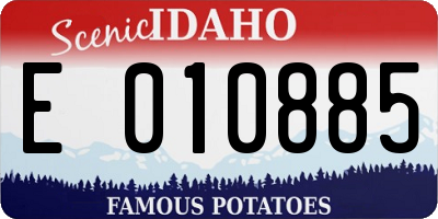 ID license plate E010885