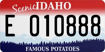 ID license plate E010888