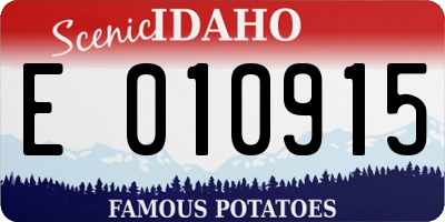 ID license plate E010915