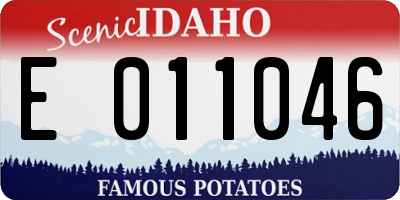 ID license plate E011046