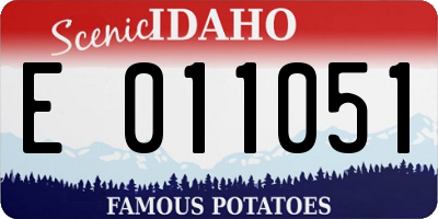 ID license plate E011051