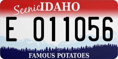 ID license plate E011056