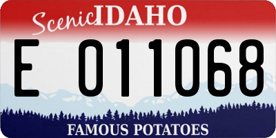 ID license plate E011068