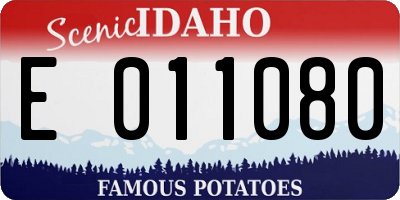 ID license plate E011080