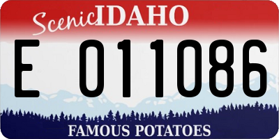 ID license plate E011086