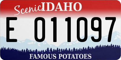 ID license plate E011097