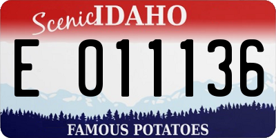 ID license plate E011136