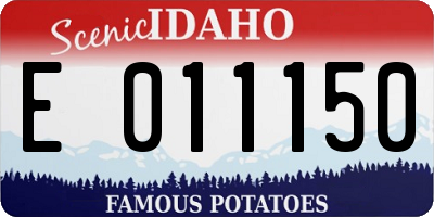 ID license plate E011150