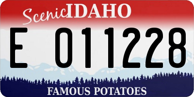 ID license plate E011228