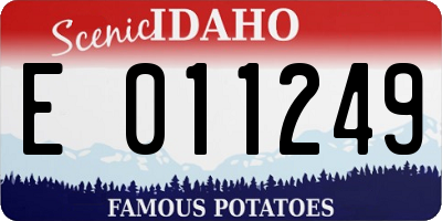 ID license plate E011249