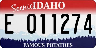 ID license plate E011274