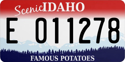 ID license plate E011278