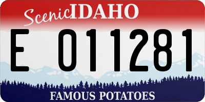 ID license plate E011281