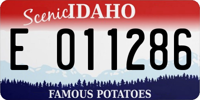ID license plate E011286