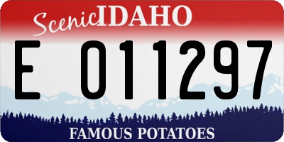 ID license plate E011297