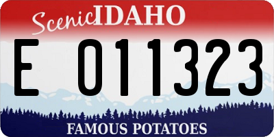 ID license plate E011323