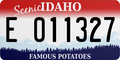 ID license plate E011327
