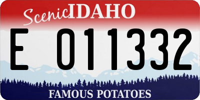 ID license plate E011332