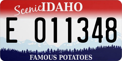 ID license plate E011348