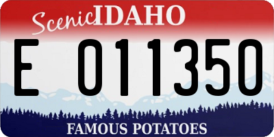 ID license plate E011350