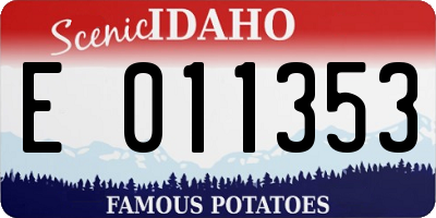 ID license plate E011353