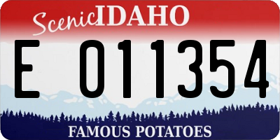 ID license plate E011354