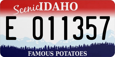 ID license plate E011357