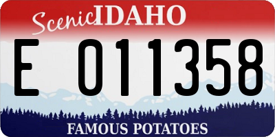 ID license plate E011358