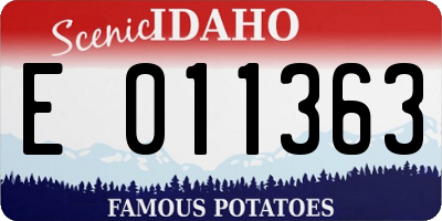 ID license plate E011363