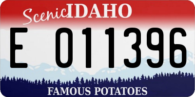 ID license plate E011396