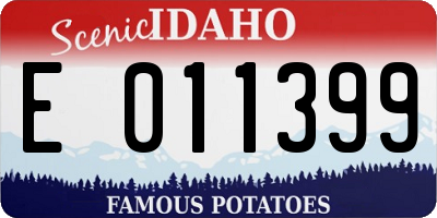 ID license plate E011399