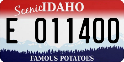 ID license plate E011400