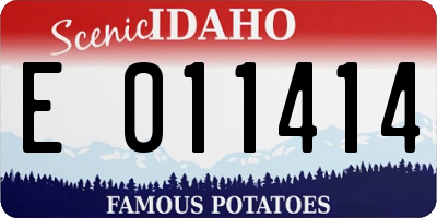 ID license plate E011414