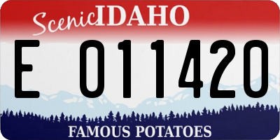 ID license plate E011420