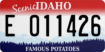 ID license plate E011426