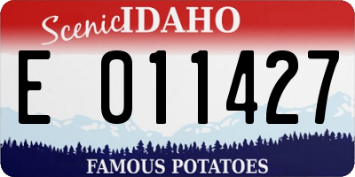 ID license plate E011427